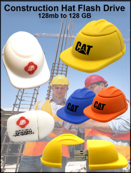 Construction Hat Flash Drive